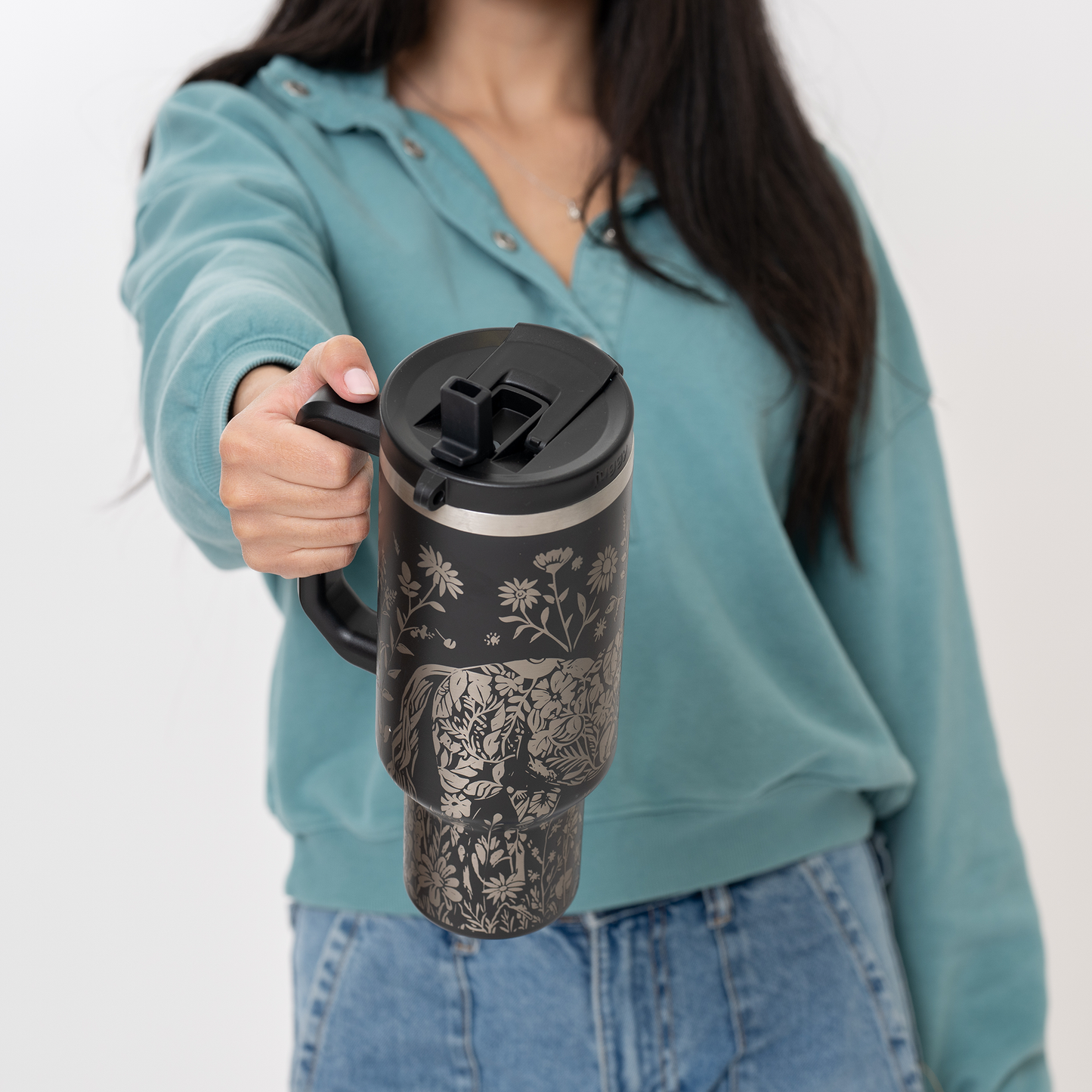 Equine Bloom 40oz DuoLid Tumbler