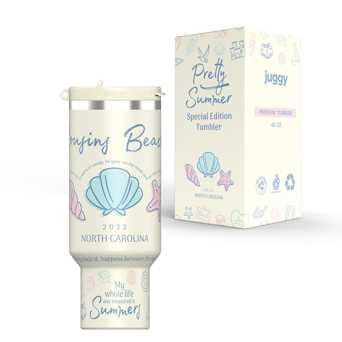 Pretty Summer 40 oz DuoLid Tumbler - PREORDER