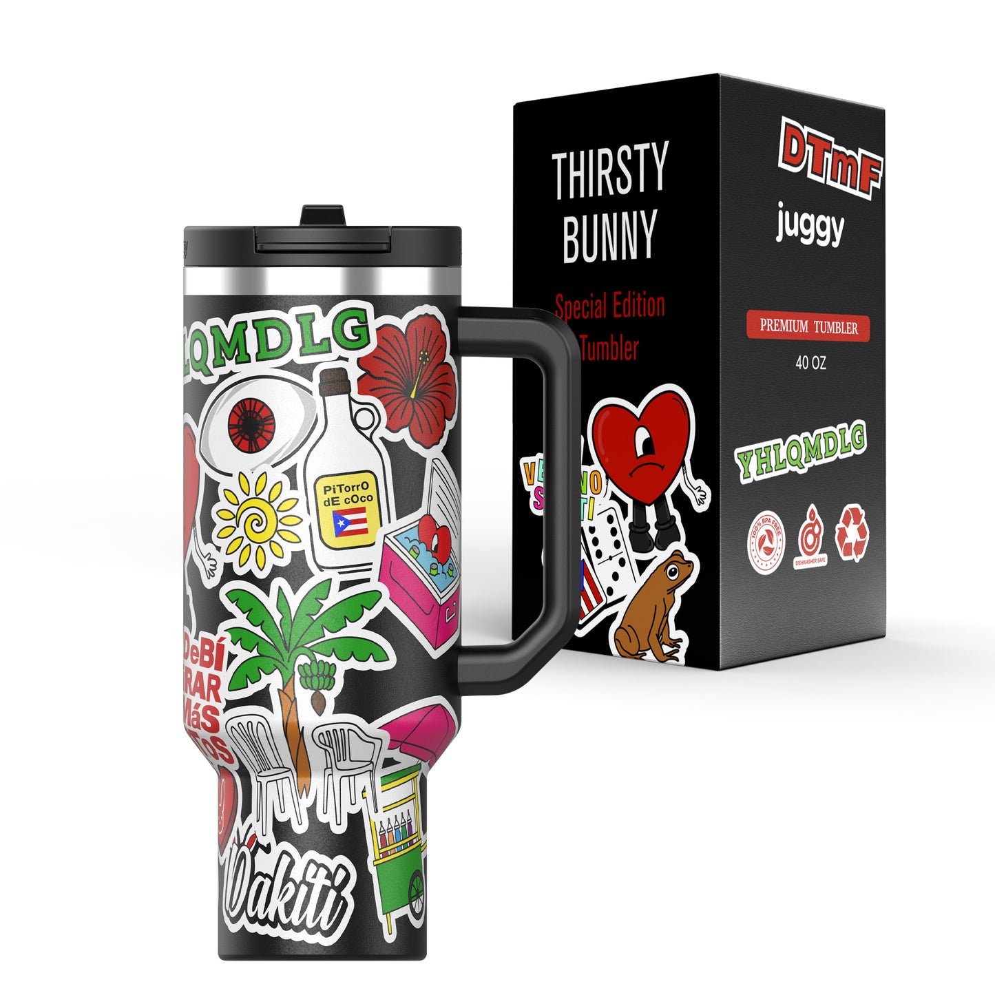 Thirsty Bunny 40 oz DuoLid Tumbler - PREORDER