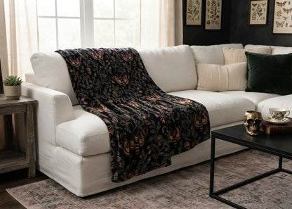 Death Bloom Lux Throw Blanket