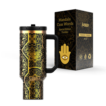 Mandala Hidden Cuss Words 40oz DuoLid Tumbler - PREORDER