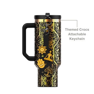 Mandala Hidden Cuss Words 40oz DuoLid Tumbler - PREORDER