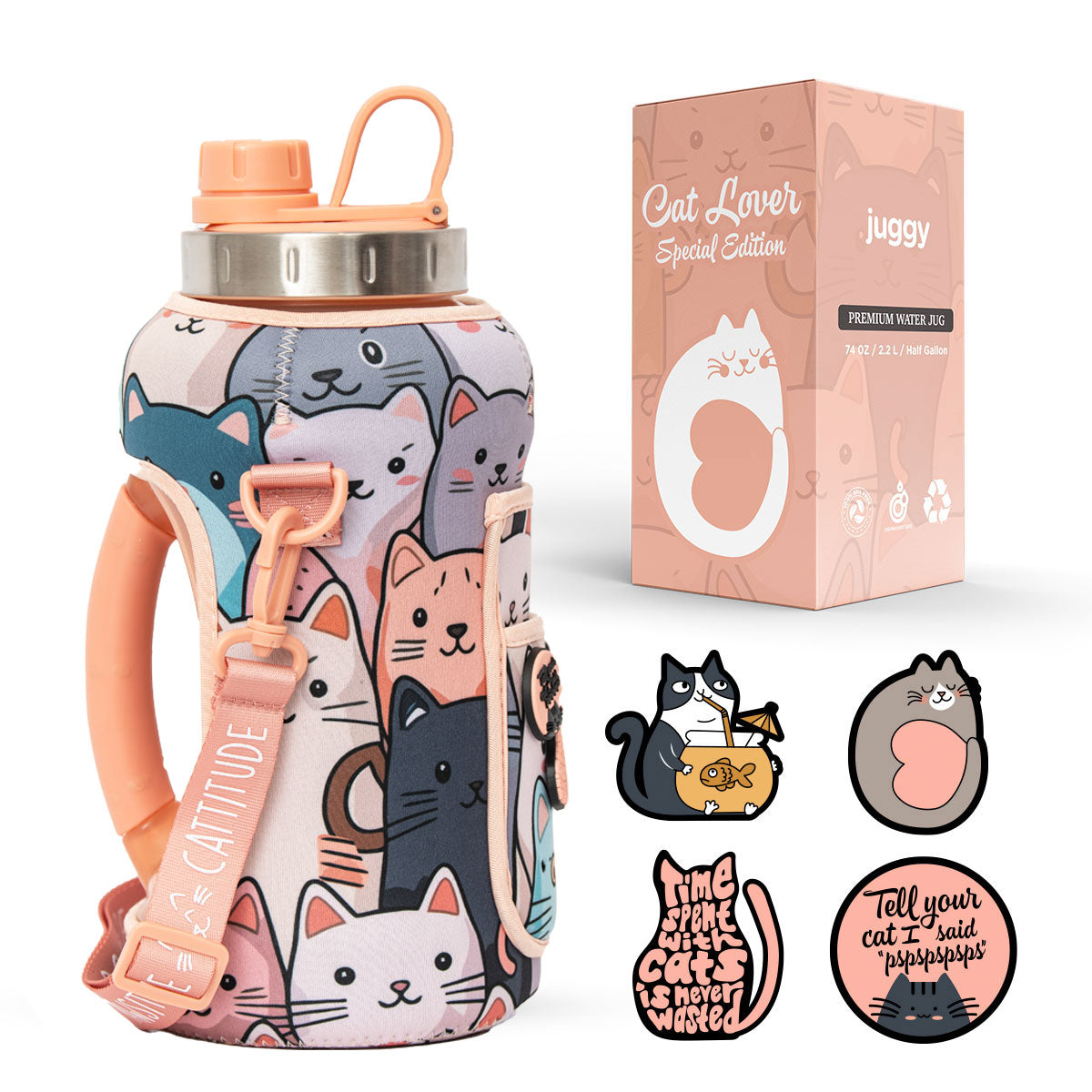 I Work Hard So My Cat Can Have A Better Life Water Bottle, 11oz funny water  bottle, cat lover water bottle