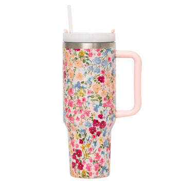 Hot Pink 40 Oz Tumbler Cup with Handle – Enchanted Florist and Gifts